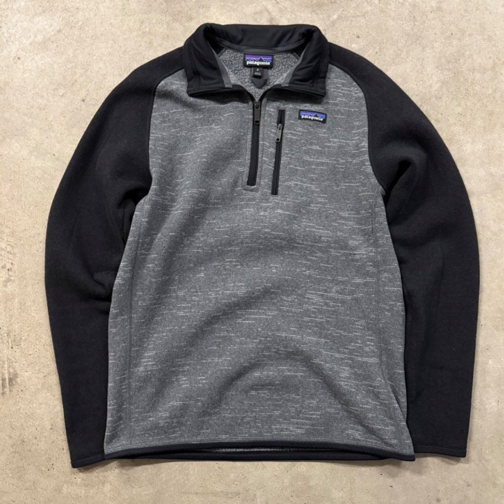 Patagonia Better Sweater Quarter Zip Fleece Pullover Gray Mens Size M